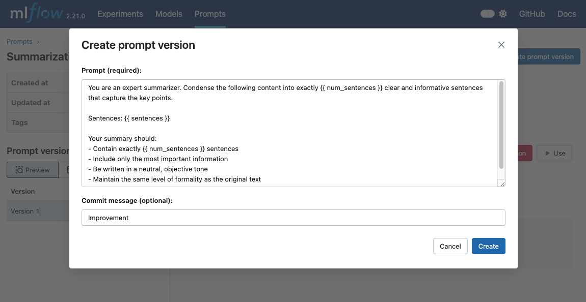 Update Prompt UI